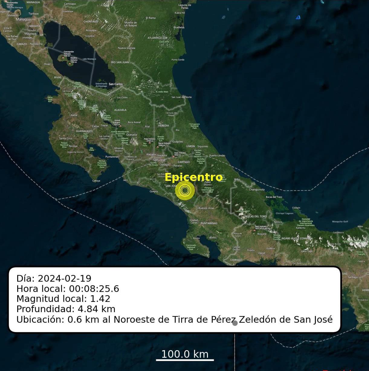 Más de 170 temblores se registraron este fin de semana en Pérez Zeledón
