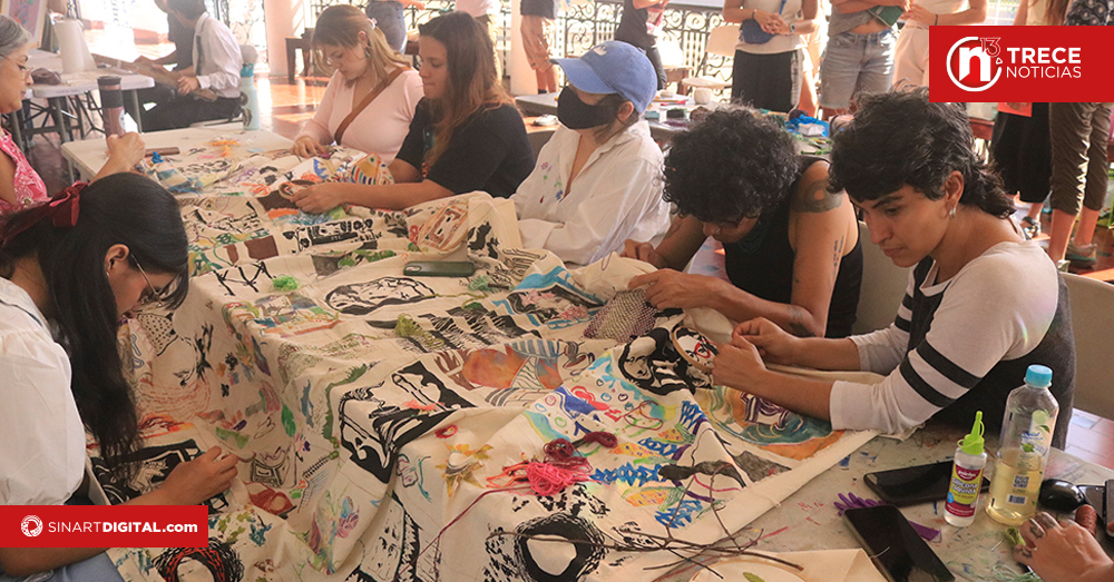 20 mujeres costarricenses y 8 artistas de California crearon obras textiles colectivas