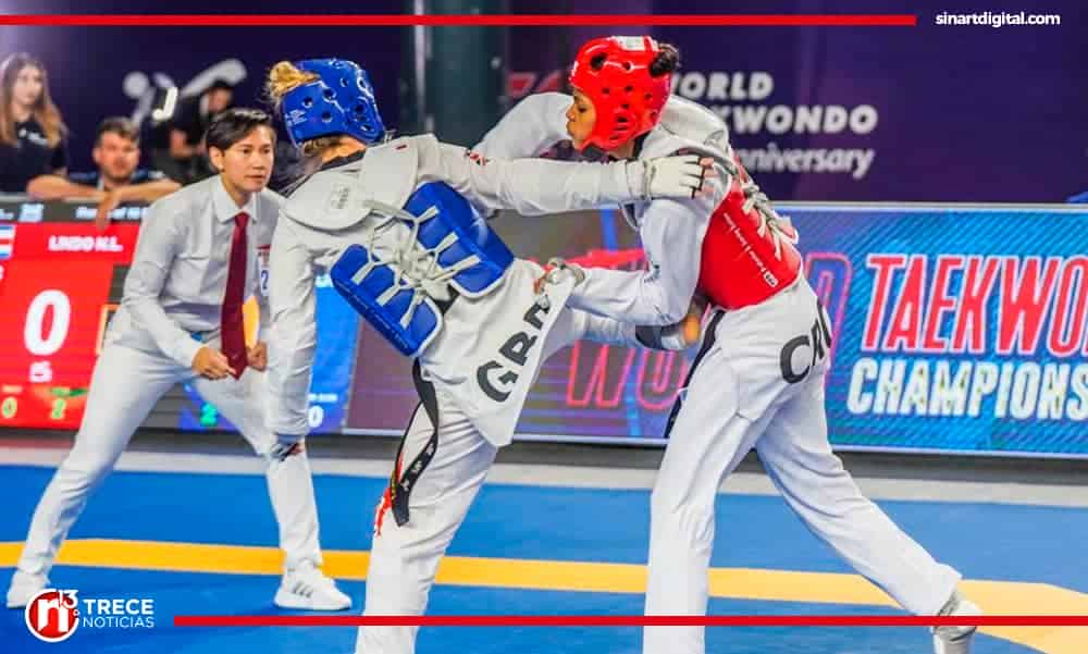 Tica finaliza novena en mundial de Taekwondo