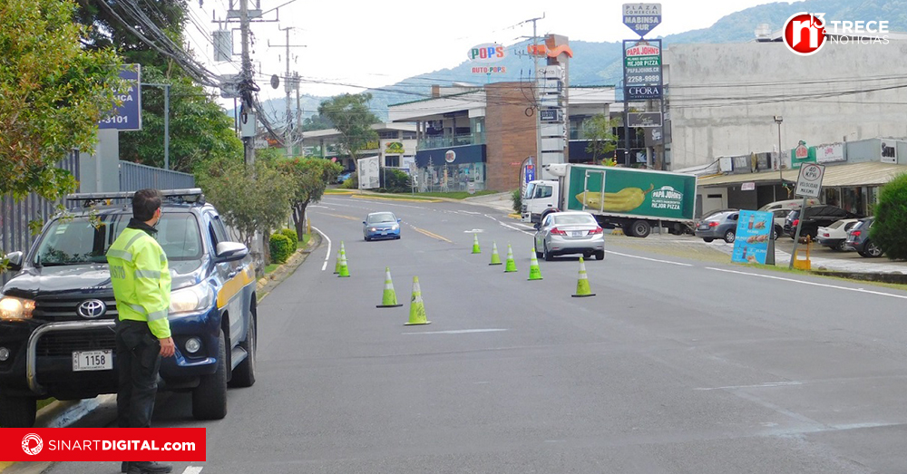 Policía de Tránsito guiará a romeros en Calle Vieja de Tres Ríos, este fin de semana largo