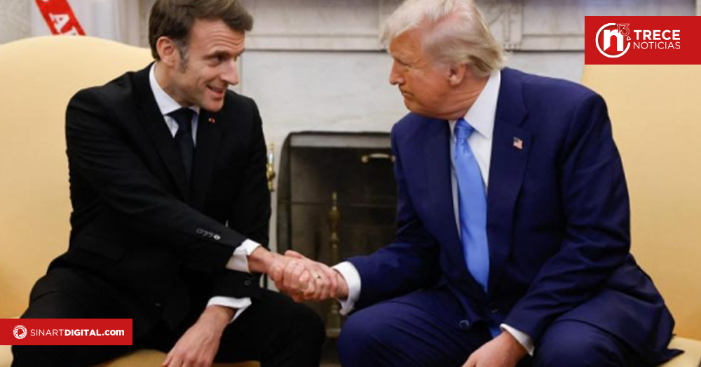 Macron y Trump prometen trabajar juntos por la paz en Ucrania