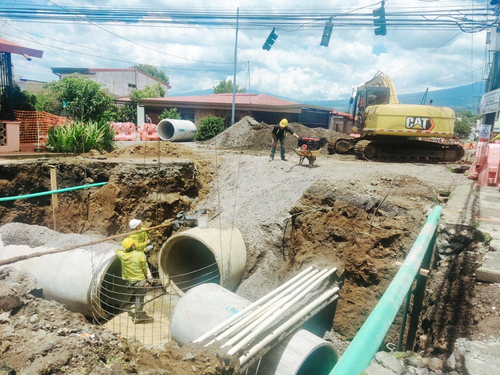Colocación de tubería mantendrá cerrada por un mes ruta nacional en San Joaquín de Flores