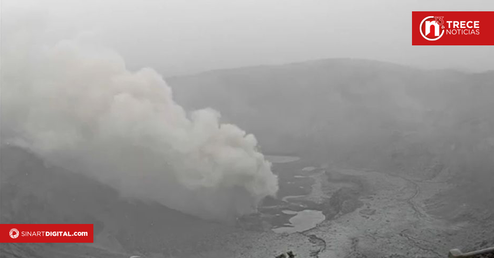 Volcán Poás reduce actividad eruptiva, aunque la gasificación permanece